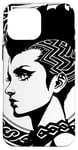 Coque pour iPhone 16 Pro Max Fantasy Post Punk Celtic Tribal Art Batcave Girl Gothique