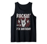 Rockstar Birthday Rock Star Themed Rocker 7th Birthday Tank Top