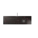 CHERRY KC 6000 SLIM, Ultra-Flat Design Keyboard, Pan Nordic Layout (QWERTY), Wired (USB-A Connection), Quiet, Durable Key Labelling, Black