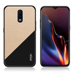 MOFI OnePlus 6T fodral med ljus sköld och tygbeläggning - Guld