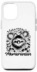 Coque pour iPhone 12/12 Pro Fleurs florales de Moméranie Poméranie Poméraniens Pom Dog