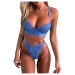 Lingerie Sexy Ensemble Femmes Sexy Vêtements de Nuit en Coquine Dentelle Brassière Soutien-Gorge sans Fil Lingerie Sexy String Ensemble sous-Vêtements