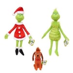 Grinch Jul Plyschdocka Hur Grinchen Stjäl Fyllda Djur Grön Monster Mjuk Fylld Plysch grinch 32cm