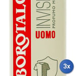 3x Borotalco Déodorant Spray 150 Ml.uomo Invisible Dry Fabriqué en Italie