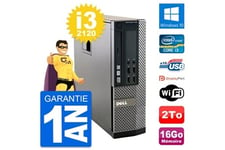 Dell Unité Centrale Pc dell optiplex 790 sff intel i3-2120 ram 16go disque dur 2to windows 10 wifi