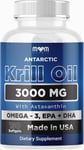 MOM NUTRIX Antarctic Krill Oil Supplement - 3000 Mg per Serving - 150 Softgels -