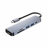 PcCom Essential Hub USB-C vers HDMI 4K/USB-C 87W/USB 3.0/SD/microSD