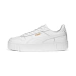 PUMA Femme Carina Street Sneaker, White White Gold, 40 EU