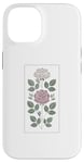 Coque pour iPhone 14 Rose florale botanique, style minimaliste, roses d'amour