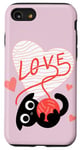 Coque pour iPhone SE (2020) / 7 / 8 Fil d'amour pour la Saint-Valentin - Tricot & Cat Mom