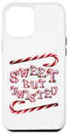 Coque pour iPhone 12 Pro Max Sweet But Twisted. Bâtonnets de canne à sucre d'orge. Noël amusant