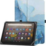 Étui Universel Pour 10-11 Pouces Tablette Fire Max 11 2023 Coque Avec Support Et Dragonne Housse De Protection Pour 10"-11" Samsung Lenovo Huawei Android Tablette - Marbre Bleu