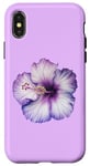 iPhone X/XS Aesthetic Hawaiian flower Purple Hibiscus Flowers Girl Case