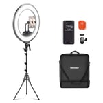 NEEWER RL45B Kit Ring Light 18", 45W Anneau Lumineux Éclairage Latéral avec APP, Télécommande 2,4G Magnétique Détachable, Trépied, 12 Scènes pour Vidéo Maquillage TikToK Instagram Streaming