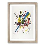 Big Box Art Small Worlds I by Wassily Kandinsky Framed Wall Art Picture Print Ready to Hang, Oak A2 (62 x 45 cm)