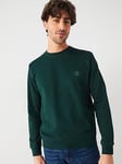 BOSS Westart Relaxed Fit Crew Sweatshirt - Dark Green, Dark Green, Size L, Men