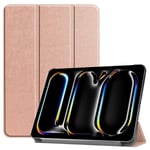 Till iPad Pro 11 (2024) Slim fit tri-fold fodral - RoseGold