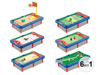 Table multi-jeux 6 en 1 - Modèle Evolutive TechKidz Multicolore