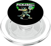 Un crocodile jouant au pickleball - Ambiances amusantes PopSockets PopGrip pour MagSafe