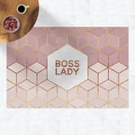 Tapis en vinyle - Elisabeth Fredriksson - Boss Lady Hexagons Pink - Paysage 2:3 Dimension HxL: 120cm x 180cm