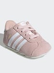 adidas Originals Baby Gazelle Crib Trainers - Pink, Pink, Size 1 Younger