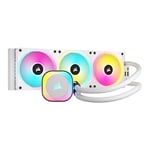 CORSAIR iCUE Link H150i RGB Liquid CPU Cooler - 360mm AIO - Ventilateurs QX120 RGB - Convient à Intel LGA 1700, AMD AM5 - Hub Système iCUE Link Inclus - Blanc