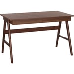 Beliani - Table de Bureau 2 Tiroirs 120x70 cm en mdf et Bois de Chêne Foncé Laqué Sheslay