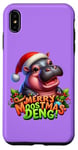 Coque pour iPhone XS Max Adorable bébé hippopotame Moo Deng Merry Moostmas Christmas Cheer