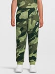 Nike Younger Boys Club Camo Jogging Bottom, Khaki, Size 2-3 Years