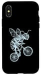 Coque pour iPhone X/XS Bee Cycling Vélo Drôle Animal Cool Insecte Biker Ride Bike