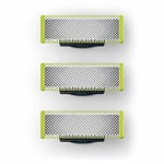 3-pack rakblad kompatibla med Philips Oneblade Replacement One Blade Pro Blades Herr （Modell QP25XX QP26XX QP65XX ）