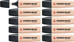 Highlighter - STABILO BOSS ORIGINAL NatureCOLORS - Pack of 10 - Beige