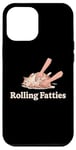 Coque pour iPhone 12 Pro Max Fat Cat Rolling Fatties Funny Cat Lovers Rolling Fatties Cat