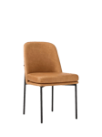 west elm Jack Leather & Metal Dining Chair, Sesame