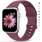 Higgs Silicone Bracelet Compatible avec Bracelet Apple Watch 40mm 41mm 38mm 44mm Ultra 2 49mm 45mm 46mm Femme, Bracelets Soft Silicone Sports pour iWatch Series (42mm 10) 9 SE/2 8 7 6 5 4 3 2 1