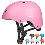 XJD Casque de Vélo Enfant Filles Garçons 3-13 Ans Casque Enfant Roller CE en Certification Protection pour Cyclisme Skate Trottinette Skateboard(Rose, S(49-55cm))