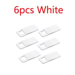 Couverture de WebCam rectangulaire Ultra-mince,autocollant de confidentialité pour IPhone Macbook iPad - Type 6pcs White