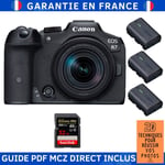 Canon EOS R7 + RF-S 18-150mm STM + 1 SanDisk 32GB Extreme PRO UHS-II SDXC 300 MB/s + 3 Canon LP-E6NH + Guide PDF MCZ DIRECT '20 TECHNIQUES POUR RÉUSSIR VOS PHOTOS