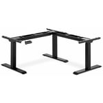 Piètement De Bureau D'Angle Assis Debout Hauteur Réglable Pied Table 150kg Noir