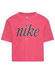 Nike Younger Girls Graphic Star Boxy T-shirt - Bright Pink, Bright Pink, Size 2-3 Years