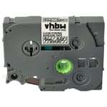 vhbw 1x Ruban compatible avec Brother PT E110, D800W, E105, E100, E100VP imprimante d'étiquettes 8m x 6mm Noir sur Transparent, laminée