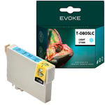 Epson 805 tulostimen värikasetti vaaleansininen , 14 ml , 470 sivua , C13T08054010 / T0805 , yhteensopiva PX660 R285 RX585 PX710 kanssa.