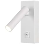 V-tac Hà´tel Applique murale pour lecture led 2W avec interrupteur Couleur Blanc 4000K