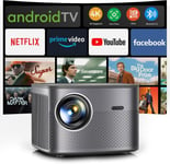 Netflix/Android Tv Vidéoprojecteur 4K Auto Focus/Keystone, 26000 Lumens Projecteur 4K, Wifi6 Bluetooth Rétroprojecteur Full Hd 1080P Android Avec Youtube/Prime Video