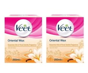 2x VEET WARM MICROWAVABLE WAX FOR FACE AND BODY FOR NORMAL SKIN 250ML