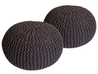 Golvkudde Stickad pall pouf set h 37 cm stickning kudde hållbar