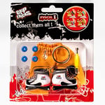 Grip and Tricks - White Freestyle Inline Finger Skates with Finger Roller Skates Tools and Mini Fingerboards Accessories - Pack 1 Finger Toy for kids 6+ years old