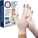 Dr. Arthritis Arthritis Copper Compression Gloves for Women and Men, Carpal Tunnel Gloves, Hand Brace for Arthritis Pain and Support (Pink, X-Large)