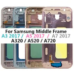 CHASSIS AVEC BOUTONS POUR SAMSUNG GALAXY A3 2017 A320 NOIR