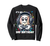 Birthday Boy 3 Baseball 3rd Birthday Baseball Player Sweatshirt